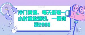 冷门赛道,每天听歌一小时就能赚钱,一周变现2000【揭秘】-葛仙仙资源库