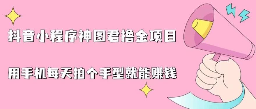 抖音小程序神图君撸金项目，用手机每天拍个手型挂载一下小程序就能赚钱【揭秘】-葛仙仙资源库