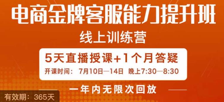 电商金牌客服能力提升班，提升客服能力是你店铺业绩的关键要素-葛仙仙资源库