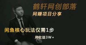 闲鱼核心玩法不卖货也能1年变现20W，玩法简单-葛仙仙资源库