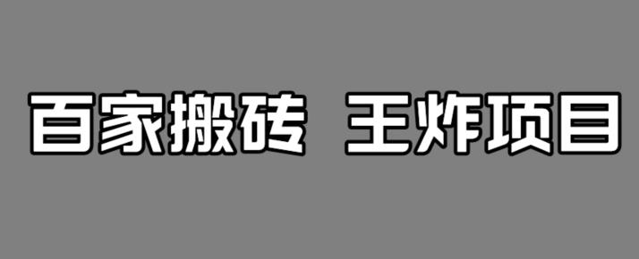 百家最新搬运玩法，单号月入5000+【揭秘】-葛仙仙资源库