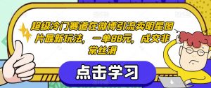 超级冷门赛道在微博引流卖明星图片最新玩法,一单88元,成交非常丝滑【揭秘】-葛仙仙资源库