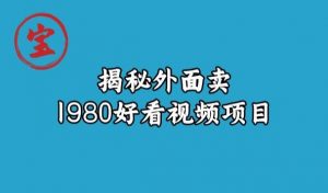 宝哥揭秘外面卖1980好看视频项目，投入时间少，操作难度低-葛仙仙资源库