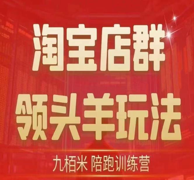 九栢米-淘宝店群领头羊玩法，教你整个淘宝店群领头羊玩法以及精细化/终极蓝海/尾销等内容-葛仙仙资源库