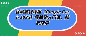 谷歌套利课程《Google Cash 2023》零基础入门课,随到随学-葛仙仙资源库