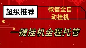 最新微信挂机躺赚项目，每天日入20—50，微信越多收入越多【揭秘】-葛仙仙资源库