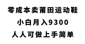 零成本卖莆田运动鞋，小白月入9300，人人可做上手简单【揭秘】-葛仙仙资源库