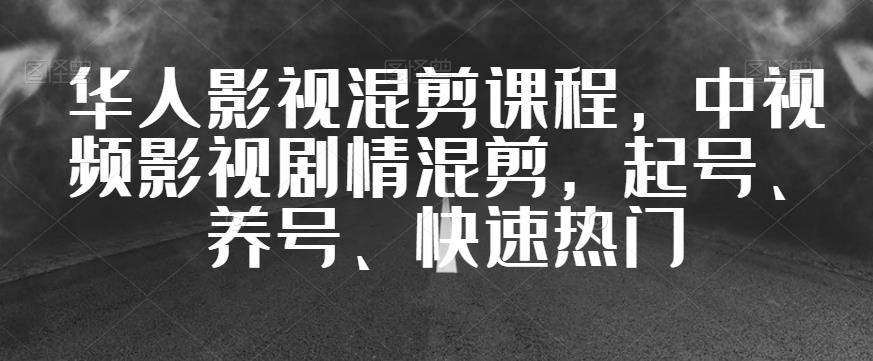 华人影视混剪课程，中视频影视剧情混剪，起号、养号、快速热门-葛仙仙资源库