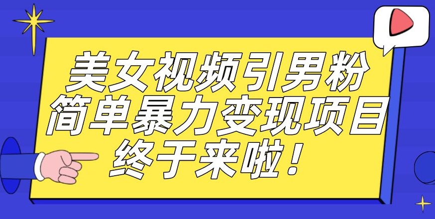 价值3980的男粉暴力引流变现项目，一部手机简单操作，新手小白轻松上手，每日收益500+【揭秘】-葛仙仙资源库