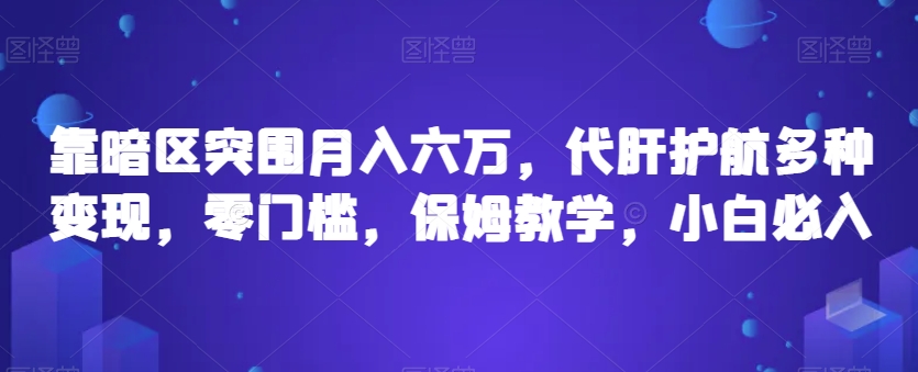 靠暗区突围月入六万，代肝护航多种变现，零门槛，保姆教学，小白必入【揭秘】-葛仙仙资源库