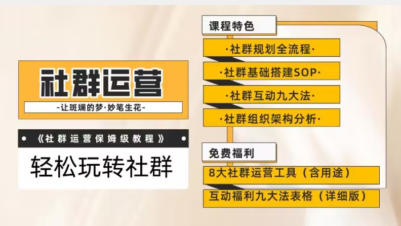 【社群运营】保姆式教程：九大互动法，八款社群运营工具助你轻松玩转社群【揭秘】-葛仙仙资源库