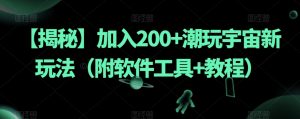 【揭秘】加入200+潮玩宇宙新玩法（附软件工具+教程）-葛仙仙资源库