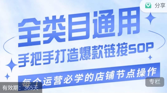 单品爆款打造实操运营，单品爆款从“0”-“1”手把手演练运营步骤-葛仙仙资源库