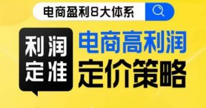 8大体系利润篇·利润定准电商高利润定价策略线上课-葛仙仙资源库