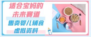 适合宝妈的未来赛道,售卖婴儿辅食虚拟资料,一份9.9-69.9元闭眼赚钱-葛仙仙资源库