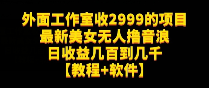 外面工作室收2999的项目最新美女无人撸音浪日收益几百到几千【教程+软件】（仅揭秘）-葛仙仙资源库