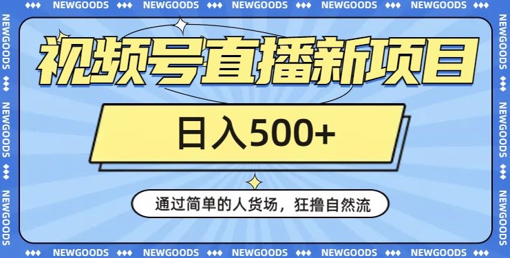 视频号直播新项目，通过简单的人货场，狂撸自然流，日入500+【260G资料】-葛仙仙资源库