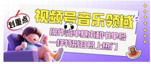 视频号音乐领域项目玩法,操作简单基本和书单号一样,特别容易上热门【揭秘】-葛仙仙资源库