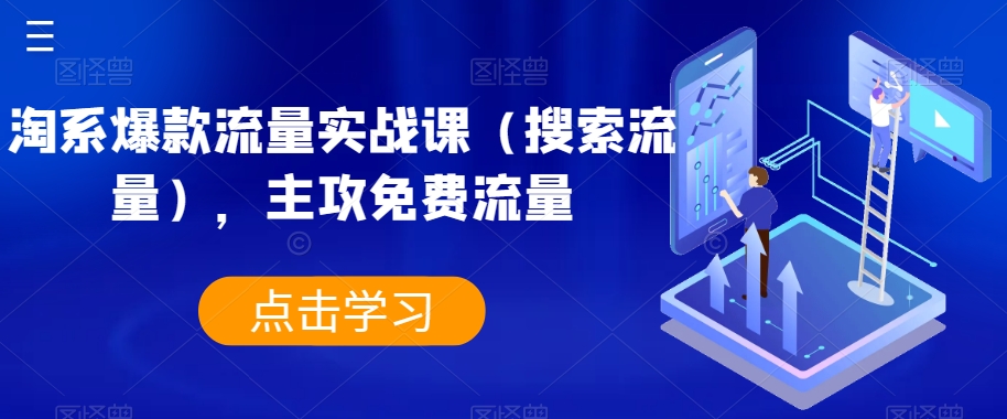 淘系爆款流量实战课（搜索流量），主攻免费流量-葛仙仙资源库