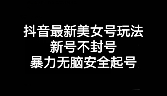 抖音最新美女号玩法，新号不封号，暴力无脑安全起号【揭秘】-葛仙仙资源库