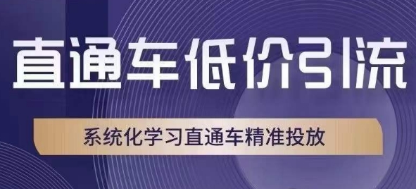 直通车低价引流课，系统化学习直通车精准投放-葛仙仙资源库