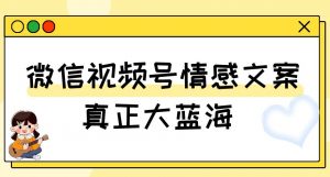 视频号情感文案，真正大蓝海，简单操作，新手小白轻松上手（教程+素材）【揭秘】-葛仙仙资源库