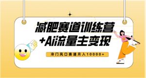 全新减肥赛道AI流量主+训练营变现玩法教程,蓝海冷门赛道小白轻松上手,月入10000+-葛仙仙资源库