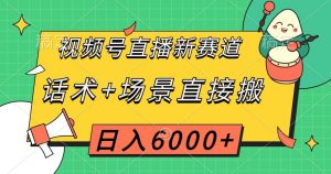 视频号直播新赛道，话术+场景直接搬，日入6000+【揭秘】-葛仙仙资源库