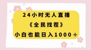24小时无人直播,全民找茬,小白也能日入1000+【揭秘】-葛仙仙资源库