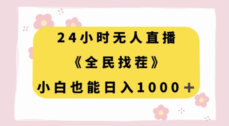 24小时无人直播，全民找茬，小白也能日入1000+【揭秘】-葛仙仙资源库