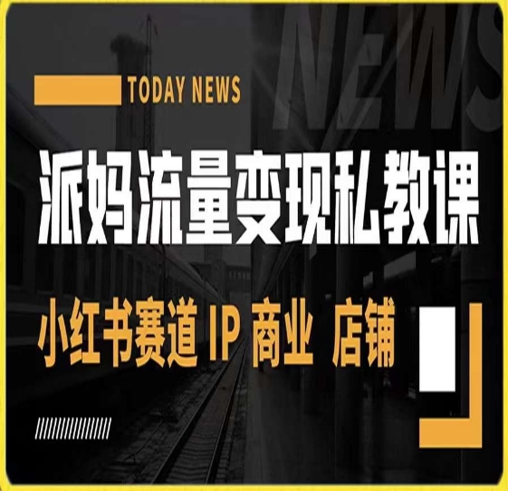 派妈流量变现私教课，小红书赛道IP  商业  店铺 -葛仙仙资源库