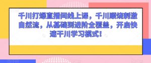 千川打爆直播间线上课,千川顺烧刺激自然流,从基础到进阶全覆盖,开启快速干川学习模式!-葛仙仙资源库