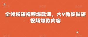 全领域短视频爆款课,全网两千万粉丝大V教你做短视频爆款内容-葛仙仙资源库