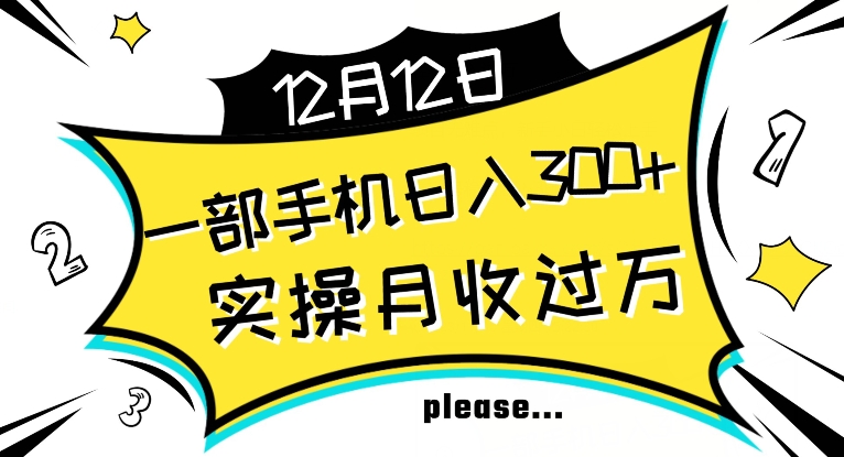 【全网变现首发】新手实操单号日入500+，渠道收益稳定，项目可批量放大【揭秘】-葛仙仙资源库