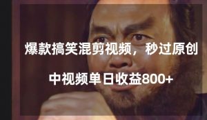 爆款搞笑混剪视频,百分百过原创,单日中视频播放收益800+【揭秘】-葛仙仙资源库