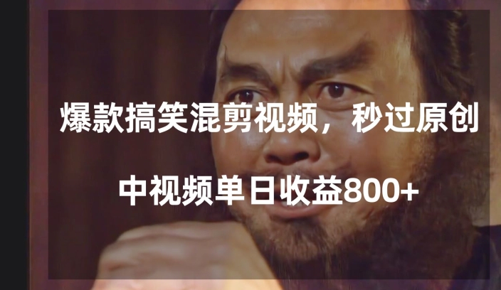 爆款搞笑混剪视频，百分百过原创，单日中视频播放收益800+【揭秘】-葛仙仙资源库