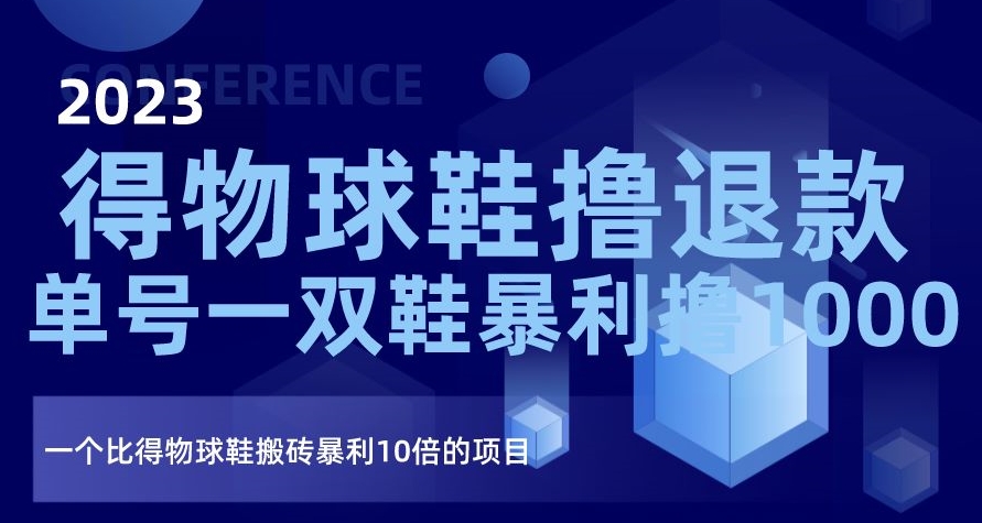 2023得物球鞋撸退款，单号一双鞋暴利撸1000，一个比得物球鞋搬砖暴利10倍的项目【揭秘】-葛仙仙资源库