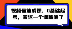 视频号速成课,0基础起号,看这一个课就够了-葛仙仙资源库