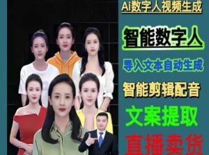 伍老师Ai数字人快速剪辑制作以及变现视频课-葛仙仙资源库