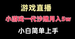 玩小游戏一代沙雕月入5w，爆裂变现，快速拿结果，高级保姆式教学【揭秘】-葛仙仙资源库