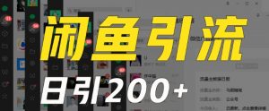 外面收费6980闲鱼引流法,日引200+创业粉,每天稳定2000+收益,保姆级教程(适合居家创业)-葛仙仙资源库
