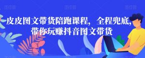 皮皮图文带货陪跑课程,全程兜底,带你玩赚抖音图文带货-葛仙仙资源库