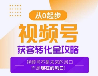 视频号获客转化全攻略，手把手教你打造爆款视频号！-葛仙仙资源库