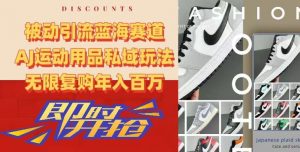被动引流蓝海赛道，AJ运动用品私域玩法，无限复购年入百万【揭秘】-葛仙仙资源库