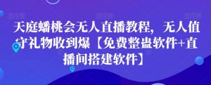 天庭蟠桃会无人直播教程，无人值守礼物收到爆【免费整蛊软件+直播间搭建软件】-葛仙仙资源库