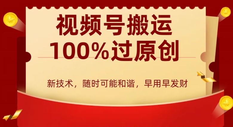外边收费599创作者分成计划，视频号搬运100%过原创，新技术，适合零基础小白，月入两万+【揭秘】-葛仙仙资源库