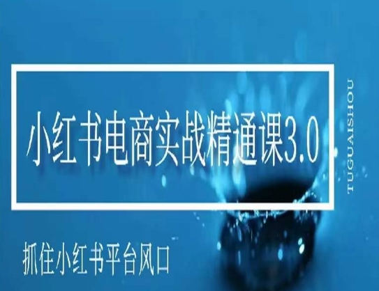 小红书电商实战精通课3.0，抓住小红书平台的风口，不错过有一个赚钱的机会-葛仙仙资源库