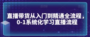 直播带货从入门到精通全流程,0-1系统化学习直播流程-葛仙仙资源库