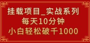 挂载项目，小白轻松破1000，每天10分钟，实战系列保姆级教程【揭秘】-葛仙仙资源库