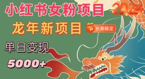 小红书女粉头像项目,单日变现5000+,适合在家做的副业,长期稳定【揭秘】-葛仙仙资源库